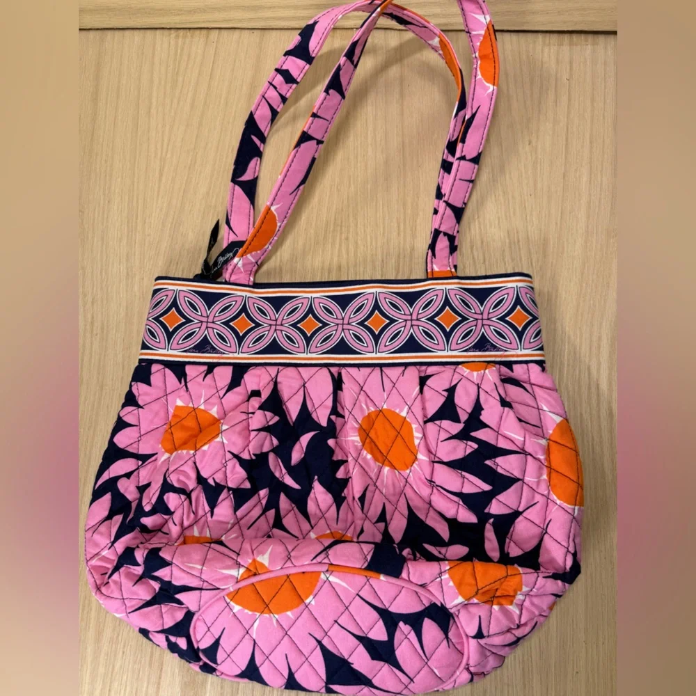 Vera Bradley Loves Me Tote Bag Purse Retired Pattern Pink, Orange